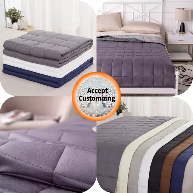 Оригинальное Полноразмерное утяжеленное одеяло из микрофибры для сна для взрослых Nantong, утяжеленное одеяло 40 фунтов