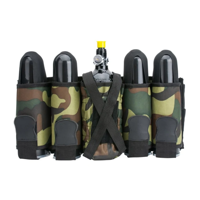 Sustainable Adjustable 4+1 Camo Paintball Battle Pack Wholesale Custom Logo Paintball Tank And Pots Cover