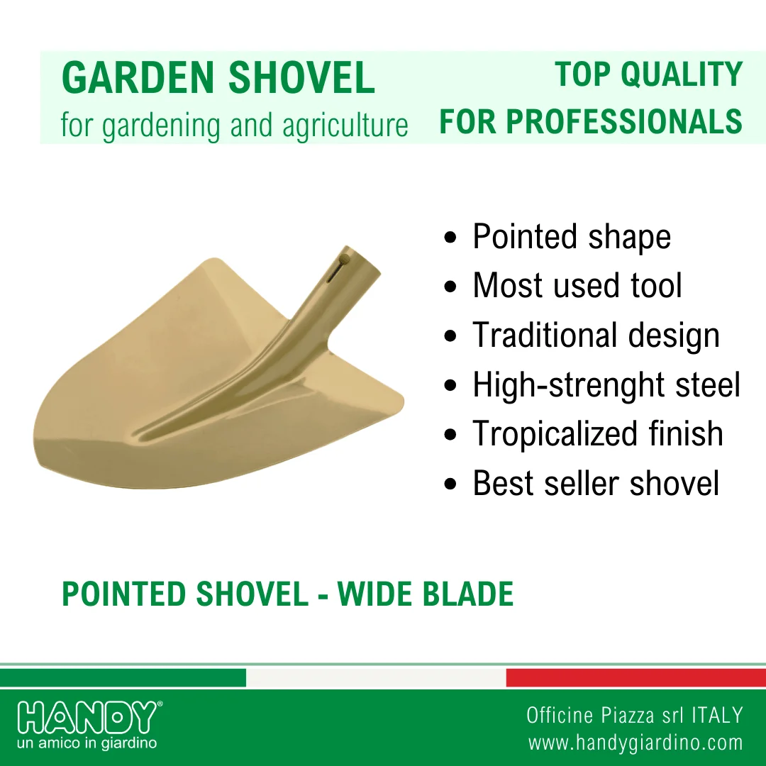 Top-Selling 14 1/2 in Gold Zinc-Plated Steel Shovel Durable and Robust for Construction Sites and Building Work Sand