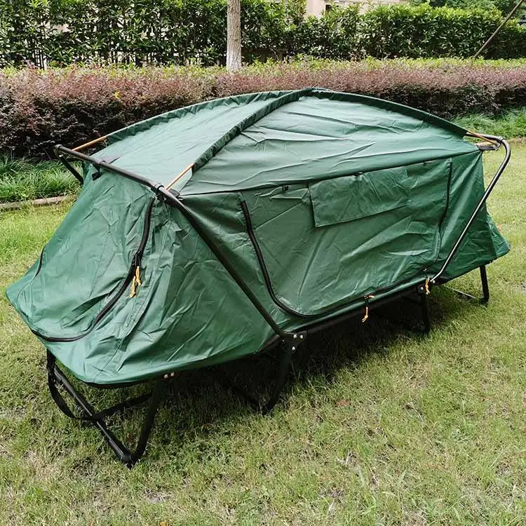 2 Person Wholesale Hiking Equipment Folding Ground Sleeping Outdoor Camping Waterproof Tent Bed Cot Adults