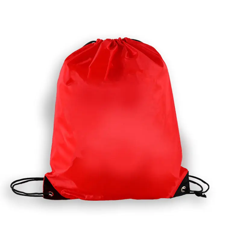 Custom logo plain polyester drawstring bag eco friendly nylon carry gift bag drawstring bag