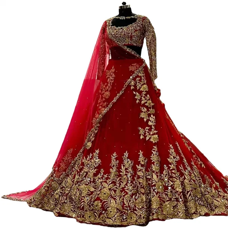 Hot Selling Indian Pakistani Embroidery Party Wear Lahenga Choli For Women Fashion 2023 wedding wear girls india collection