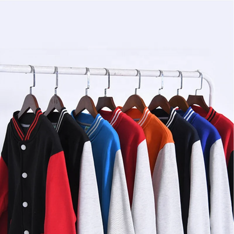 Oem Embroidery Patches Custom Men Letterman Jacket Baseball Leather Street Plus Size Coat Varsity Ja