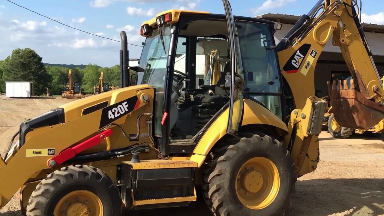 Used Cat 420f 4 Cylinder Diesel Engine 4x4 Wheel Loader.