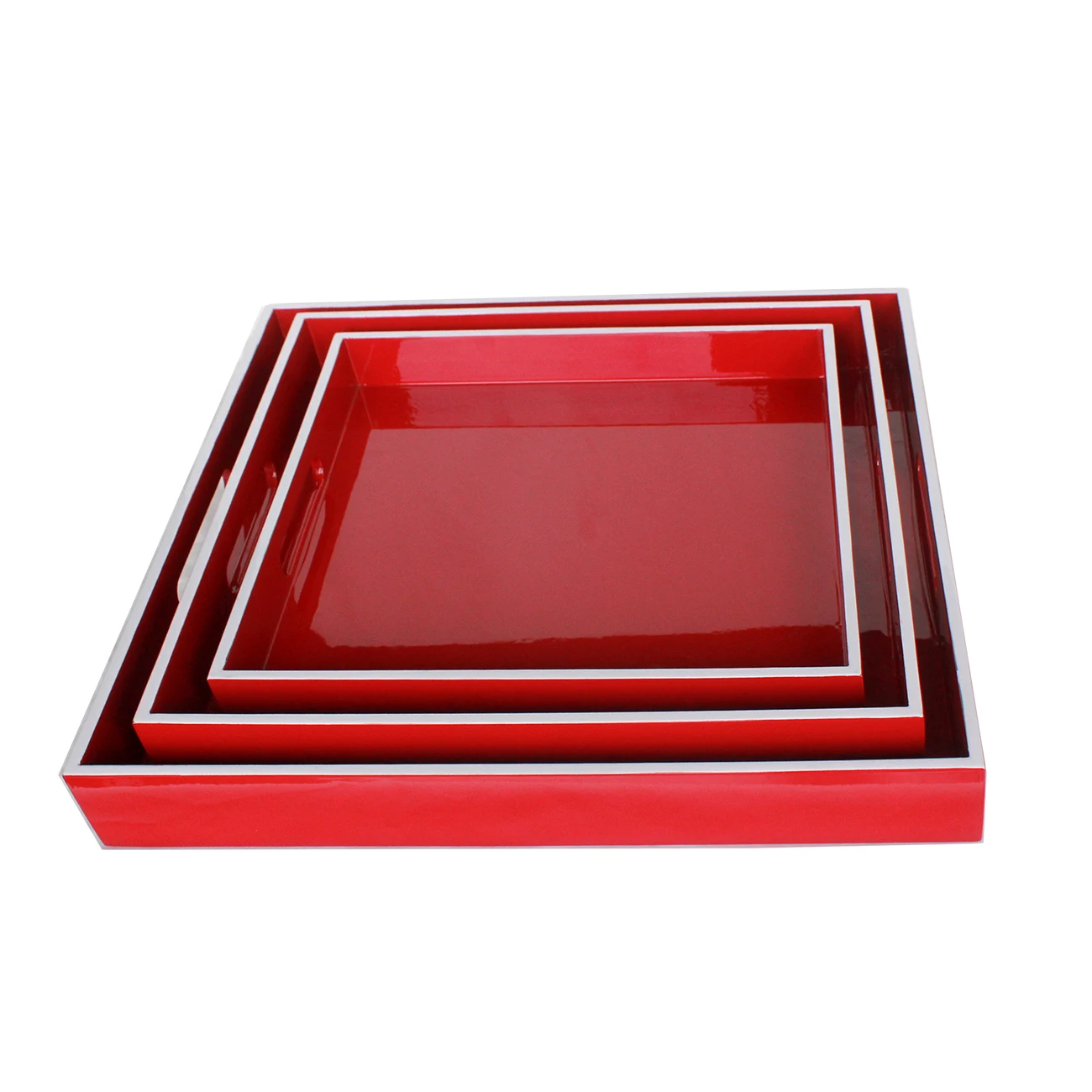 Сервировочный поднос из красного лака, гостиничный сервисный поднос из Вьетнама