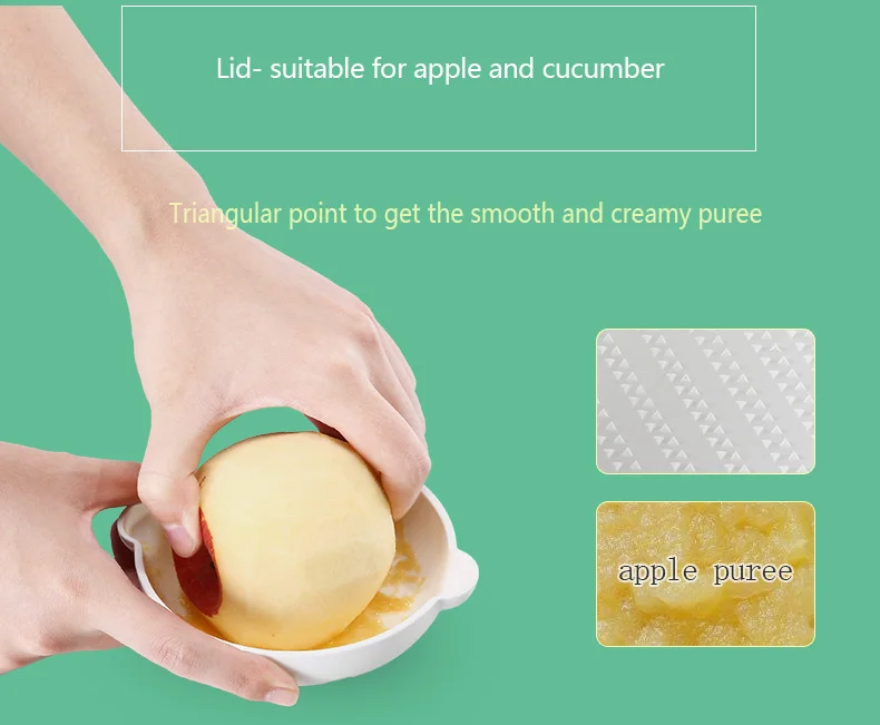 Baby Food Masher Grinding Bowl BPA Free Manual Food Maker With Juicer