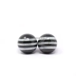 Black and White Agate Bonded Striped Spheres Wholesale Crystal Gemstone Agate Semi Precious Stones Ball For Sale