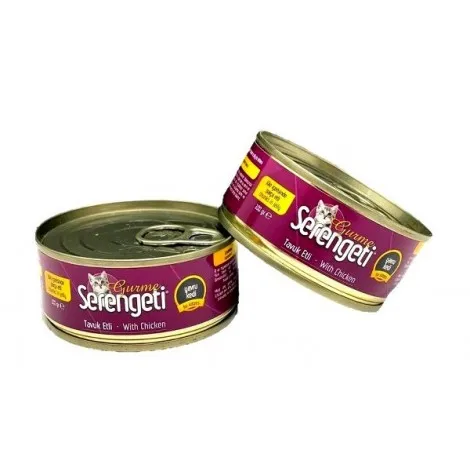 SERENGETI CHICKEN CHUNKS WET KITTEN FOOD WITH JELLY 100 GR