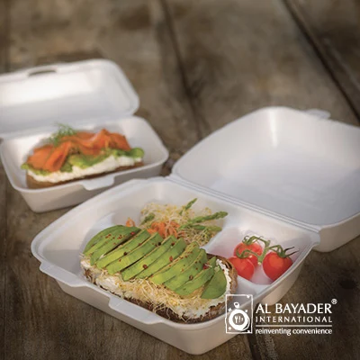 Disposable Styrofoam Foam Lunch Box Meal Prep Containers 033LB3 100pcs