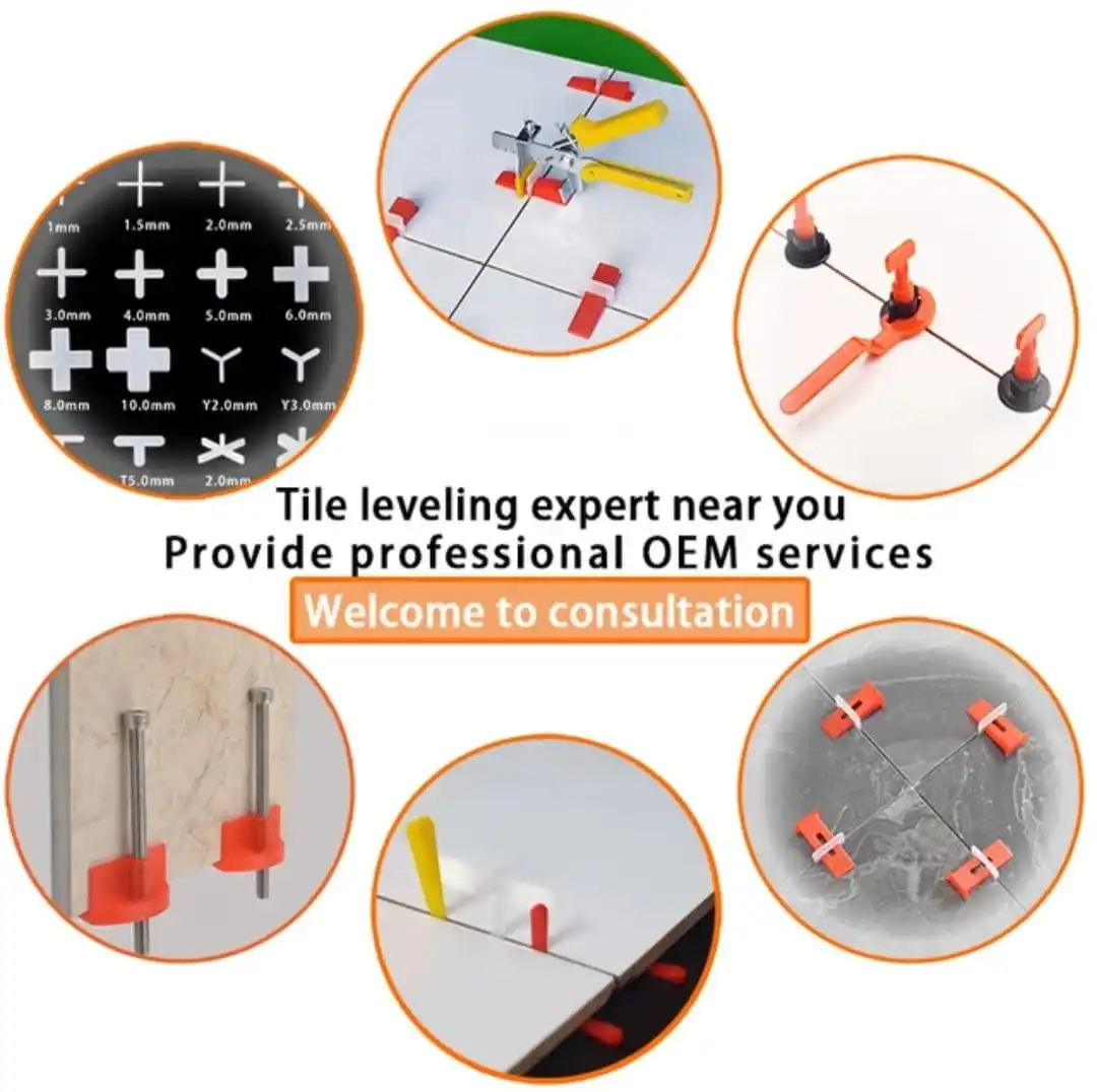 Professional Tile Leveling System with Reusable Caps Tile Leveling Kit with Clips and Wedges