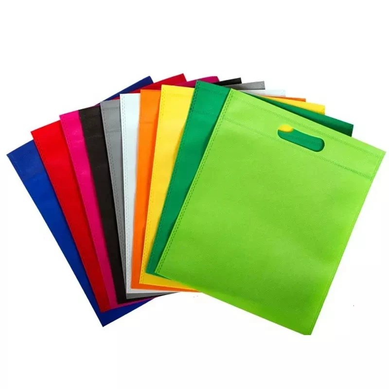 Wholesale waterproof eco friendly custom logo reusable die cut gift tnt non woven shopping bag