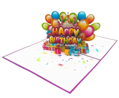 New Design Happy Birthday Card Eco-friendly Exquisite Little Birthday Cards Made In Vietnam