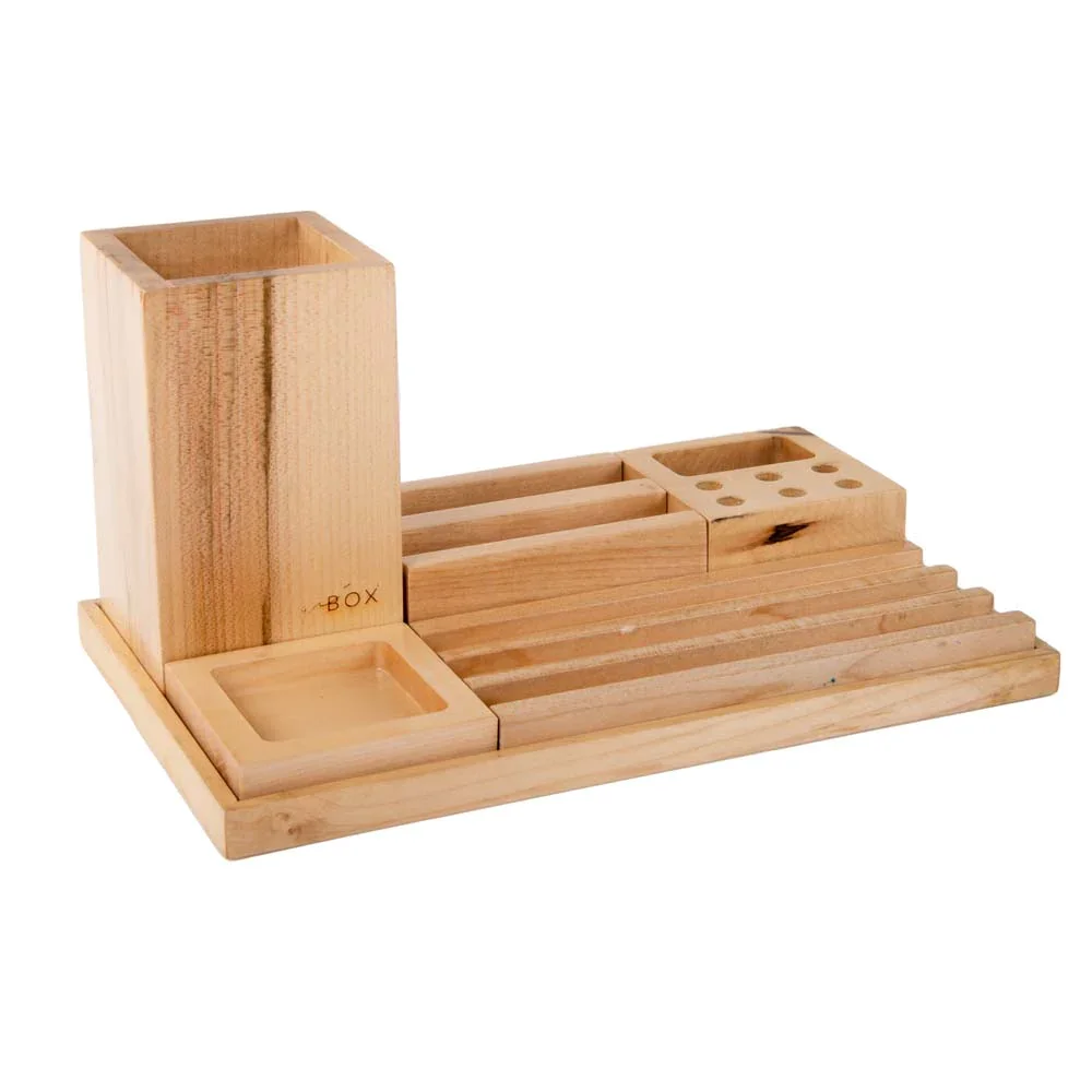 Newly Arrival Premium Wooden Table Organizer with Natural Polished Stylish Designed Table Organizer For Sale