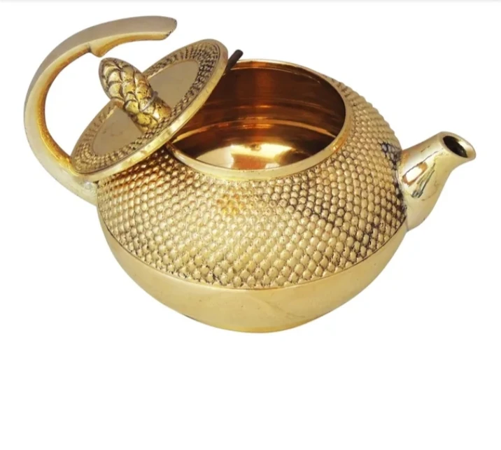 Brass Tea & Coffee Kettle For Drinking Breakfast Metal Coffee Kettle Pot At Acceptable Prices