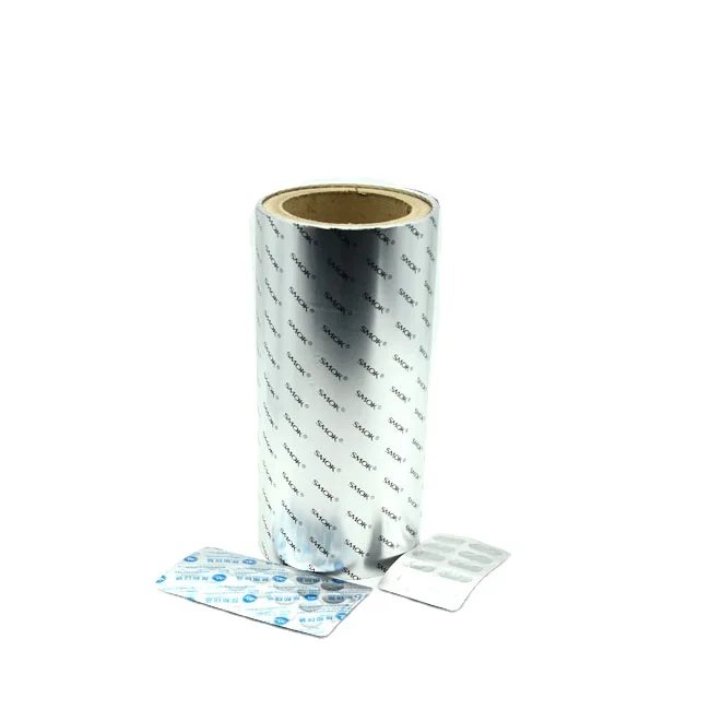 Manufacturer printed aluminum blister foil for drug and medicine packaging