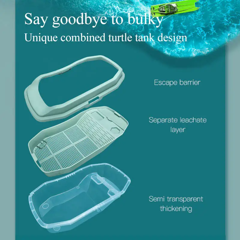 YEE Factory wholesale 4 in 1 turtle New design multi-function terrace Large landscape convenient tortoise tank