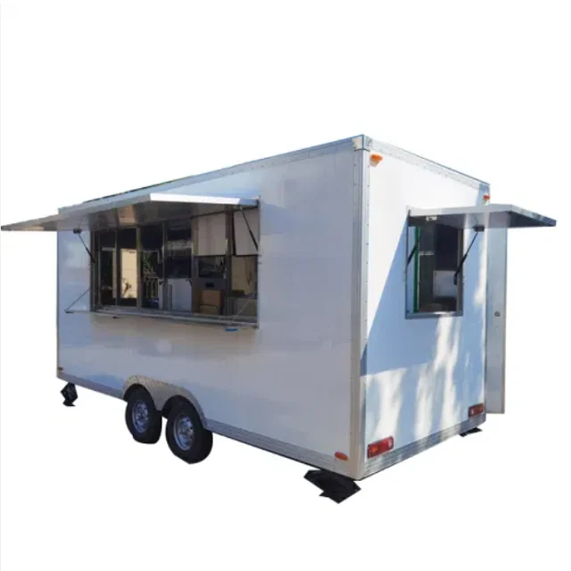 Food Carts Shop Mobile Trailers Food Trucks Mobile Food Trailer Pizza Dog Customized Hot Key Long Power Outdoor Packing Wheels