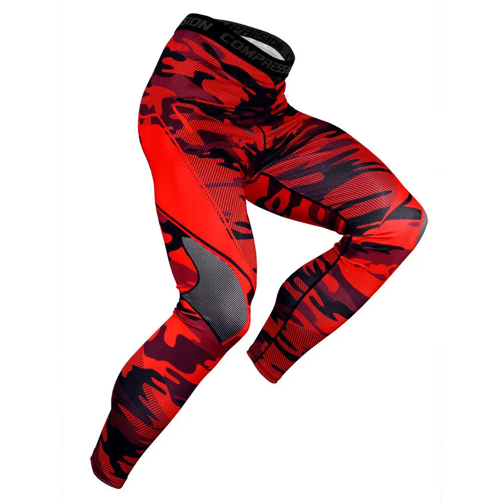 Mens Compression Leggings Basketball Leggings Sports Workout Black Tights Training Exercise Pants