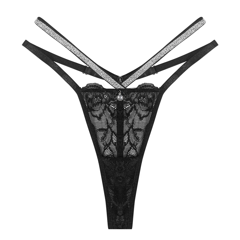 Wholesale Female Sexy Lace Panty Hot Sale Young Girls G-String Transparent Underwear Women Erotic Shiny Panties Thongs