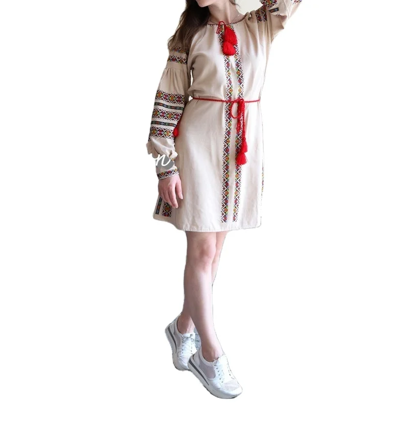 Hot Selling Alibaba Top Product Party Wear Short Dresses Autumn Embroidered Long Sleeve Casual Elegant Fancy Dress