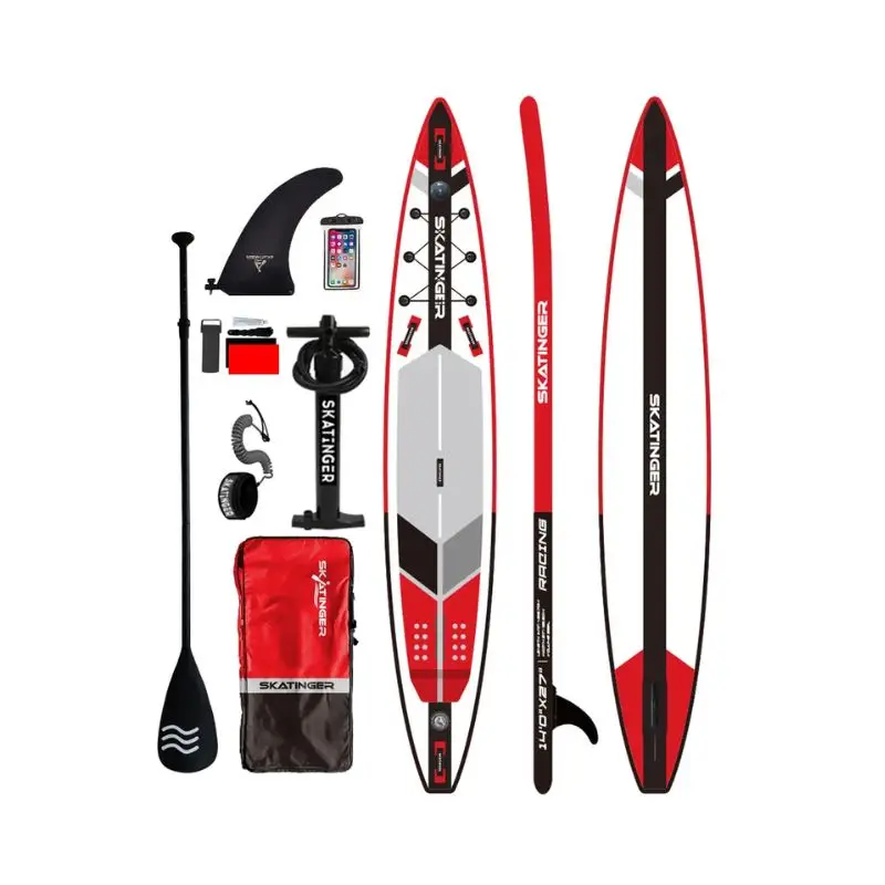 HOT PRODUCT Skatinger OEM Long Paddle Board Surfboard Racing Board Stand Up Sup With Factory Price RED