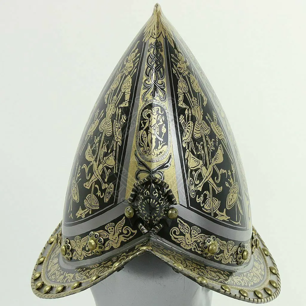 Medieval Combmorion Helmet Spanish Conquistador Comb Morion Helmet with Liner