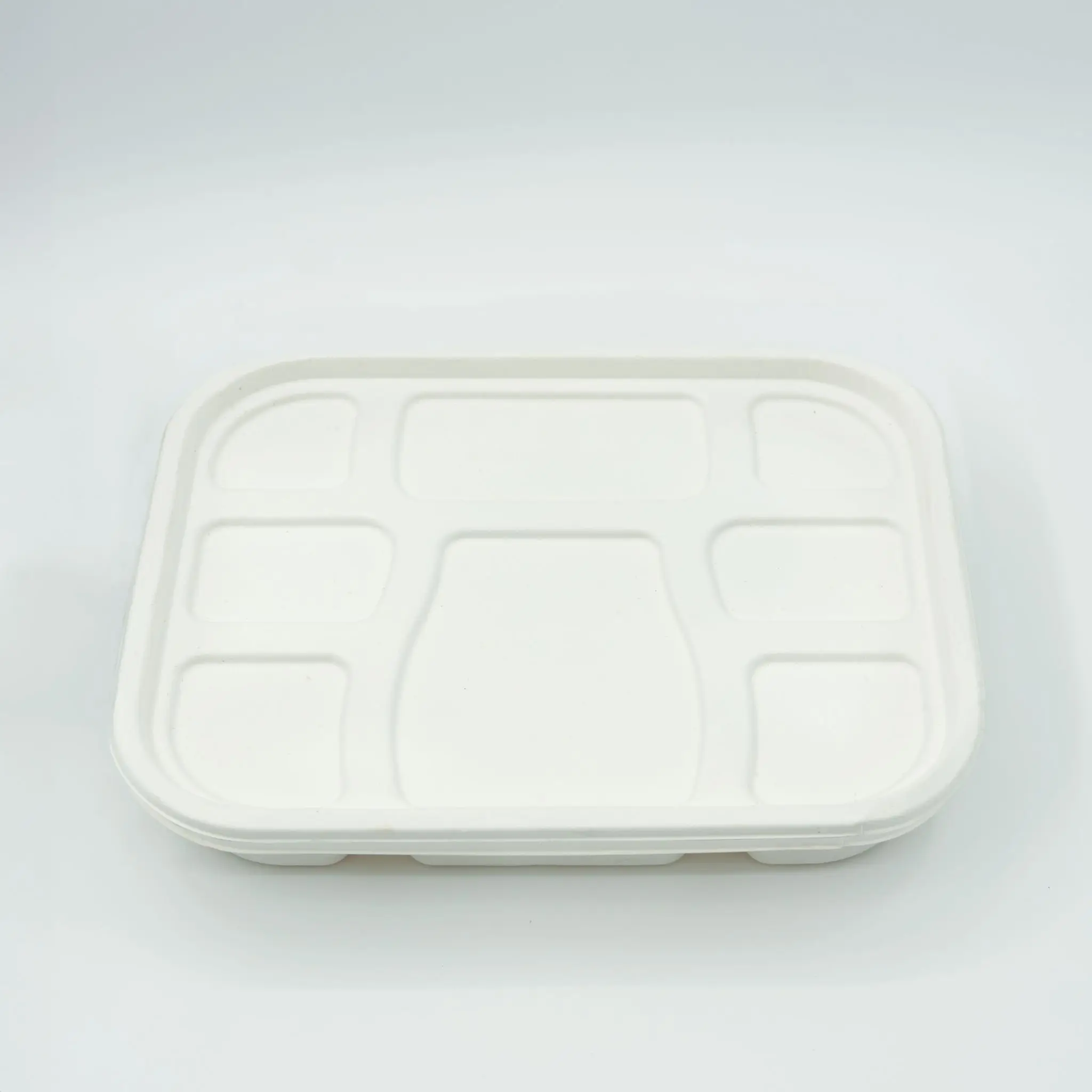 Vietnam Manufacturer New Design Wholesale Disposable Food Container 8 Compartment Corn Starch Degradable Food Packing Box