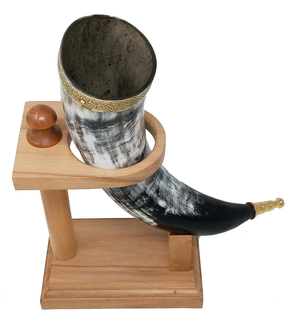 Top Grade Natural Hand Crafted Drinking Horn for Whiskey and Beer Drinking Buffalo and Ox Horn Drinking Horn for Sale