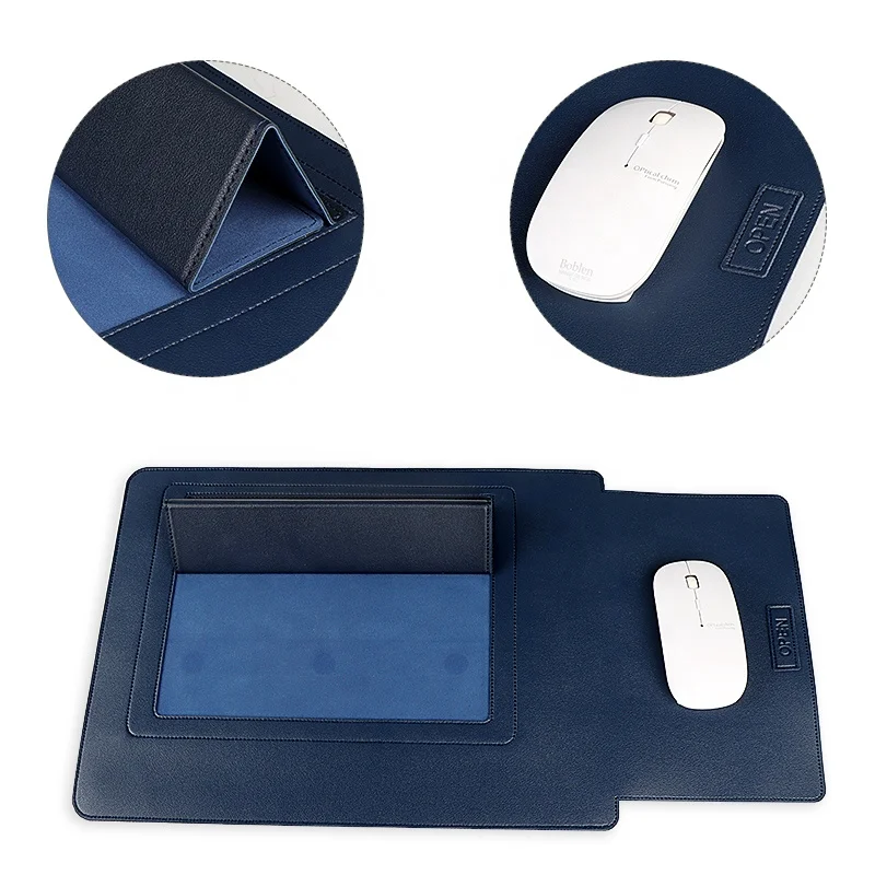 Wholesale Creativity Multipurpose Waterproof Slim PU Leather Laptop Sleeve Bags Case with Stand Mouse Pad