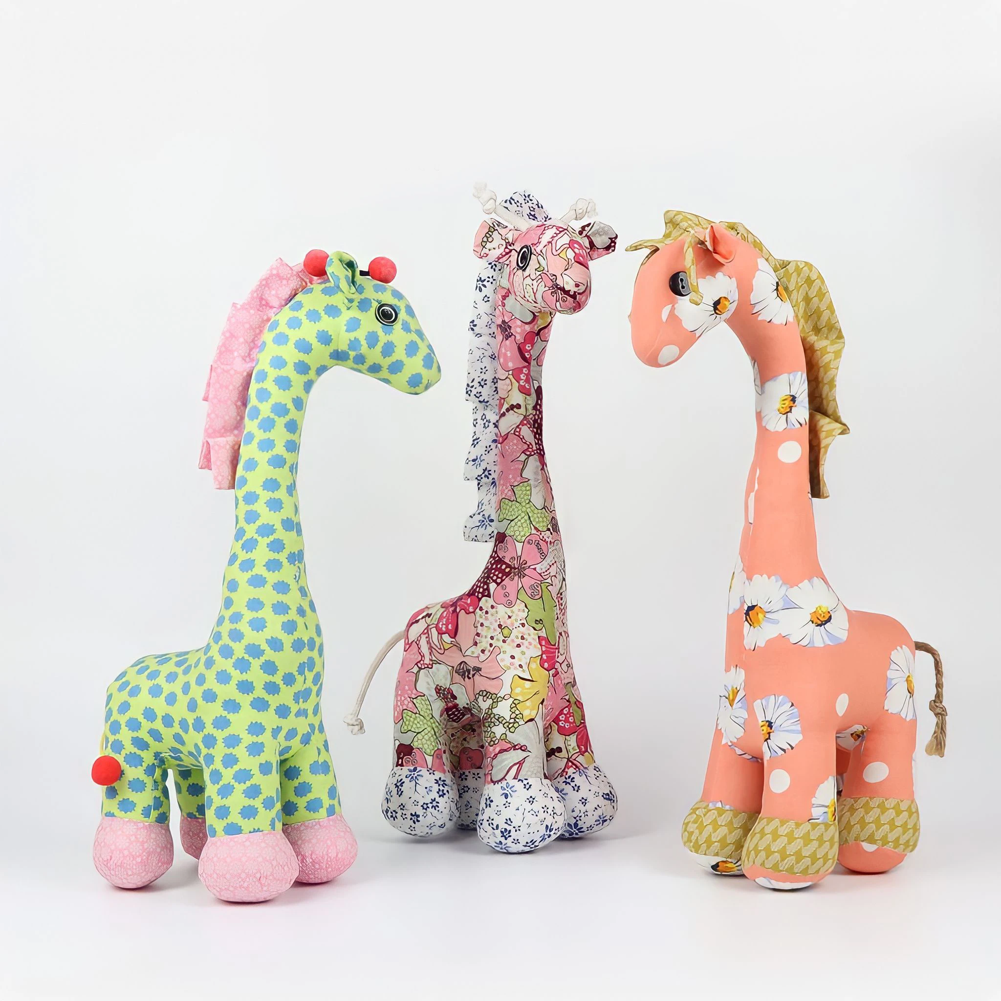 30cm - 51cm Unisex Various Colors Toys & Hobbies Cotton Floral Pattern Fabric Giraffe Stuffed Animal Toys