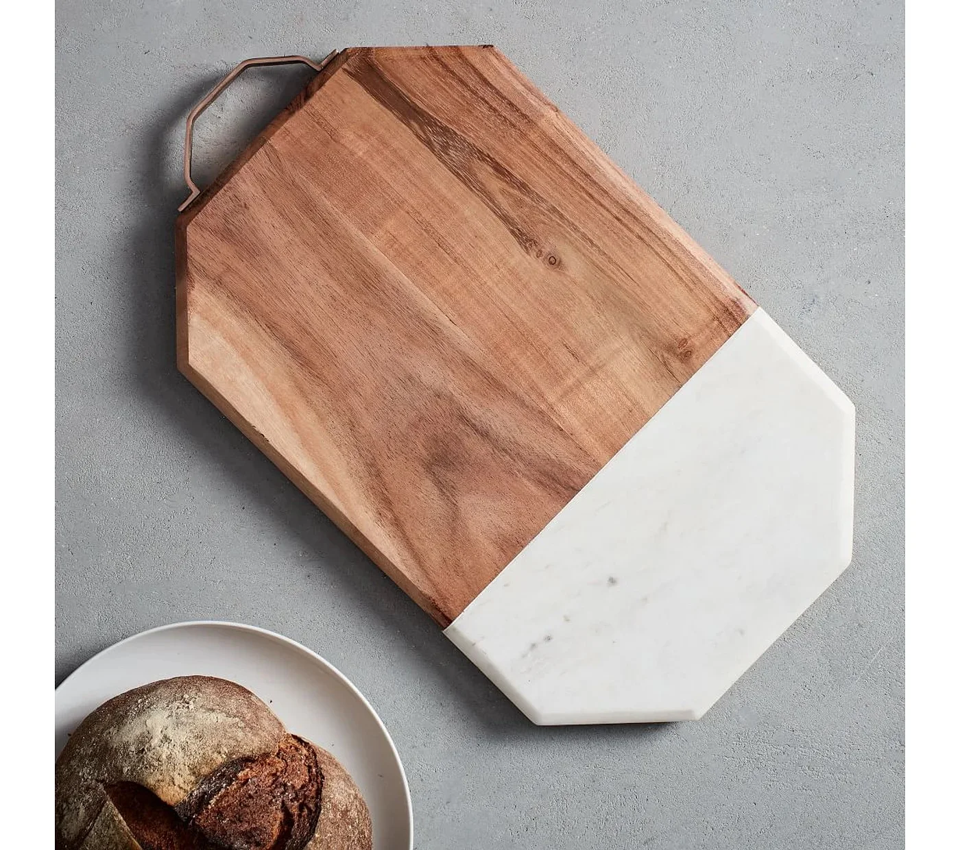 Natural Stone  Marble Home Decoration Marble  Serving Chopping Board with Wood Best Combination