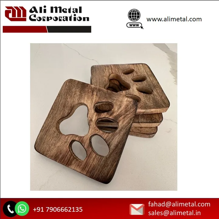 Wooden Coaster Set Fresh Wood For Home Deco Mat For Tableware And Kitchenware Pads For Hotel Restaurant Deco