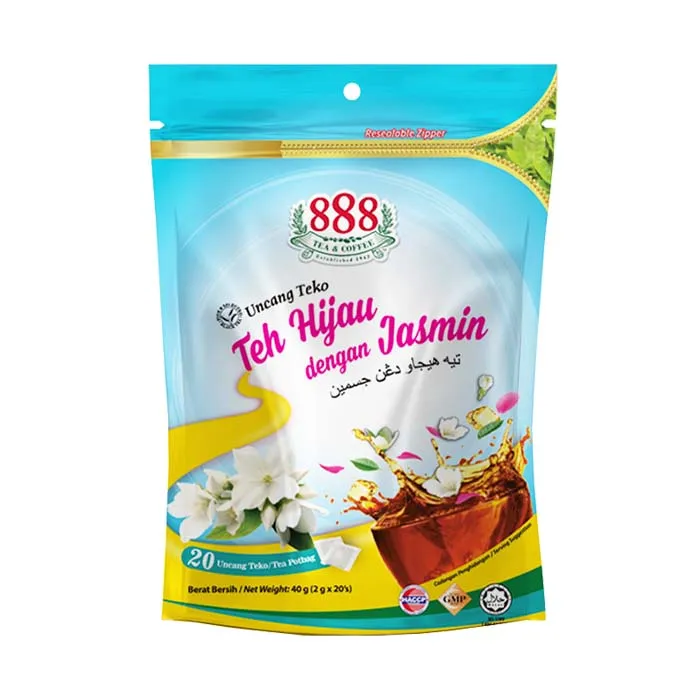 Low Price 20 Sachets Pot Bag Pack Green Tea with Jasmine Aromatic Original Fragrance Suitable For Vegetarian