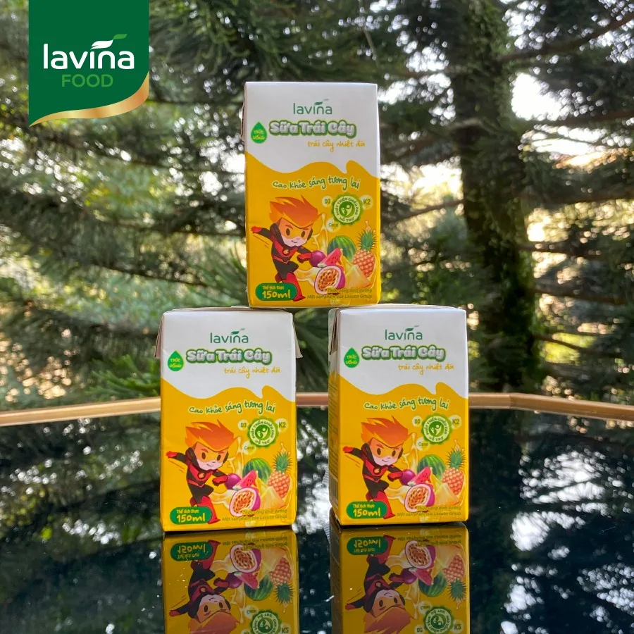Lavina Brand 150ml Tropical Fruit Flavored Milk Drink Hot Product Adults Children Natural Ingredients Vietnam Origin Box