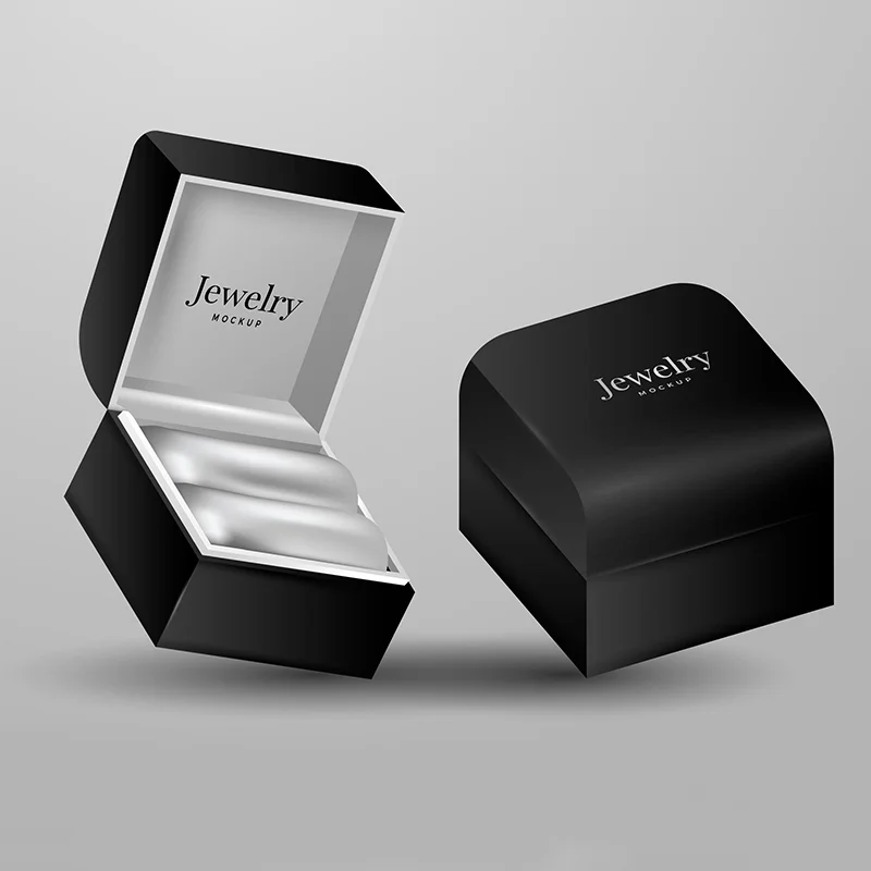 Hot Selling Fu Rong Luxury Jewelry Box Pendant Earrings Bracelet Ring Necklace Gift Boxes Cases Grey Wedding Velvet Jewelry Box