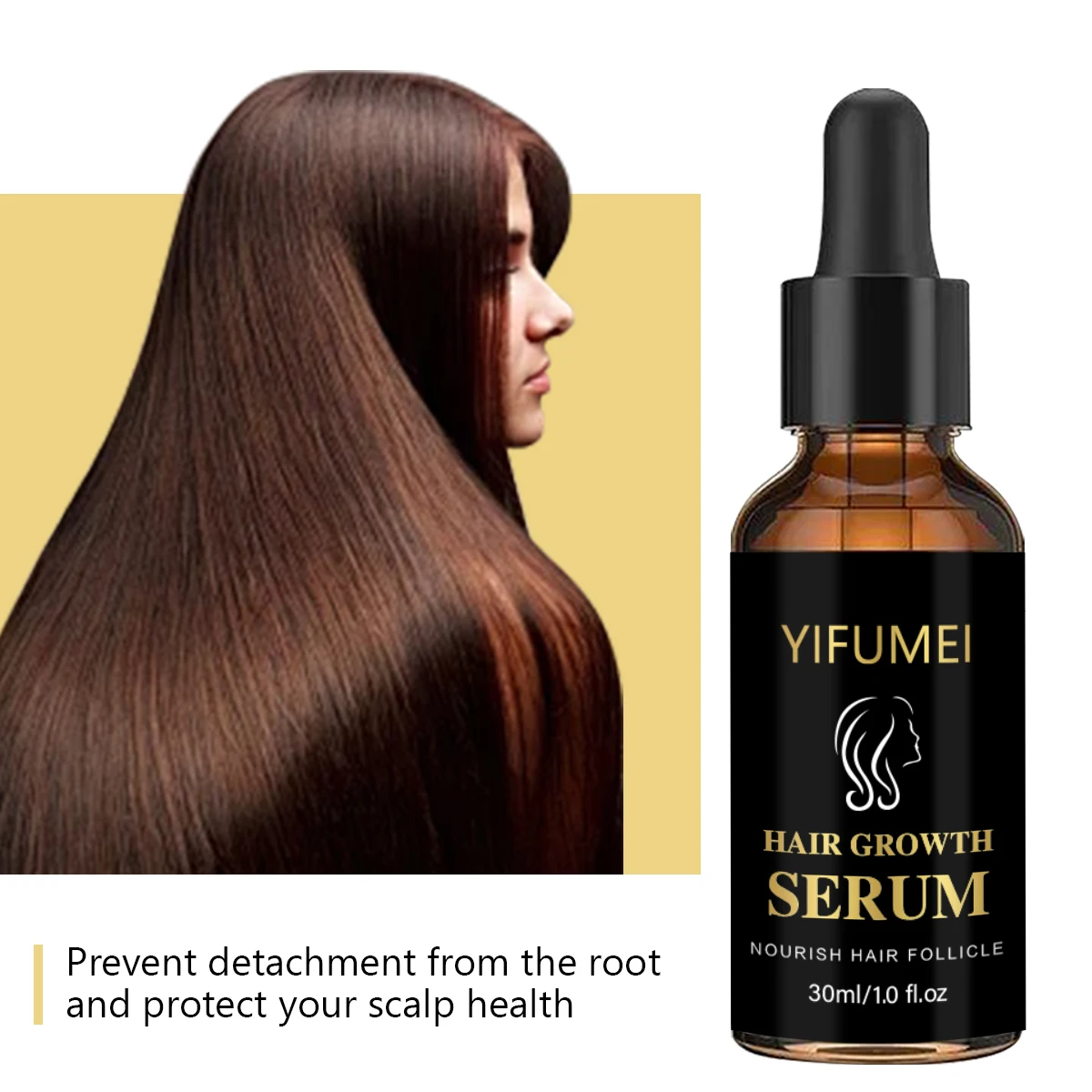 Organic Black Women Care Products Smoothing Scalp Treatments  Nourishing Regrowth Anti- Loss Hair Growth Serum