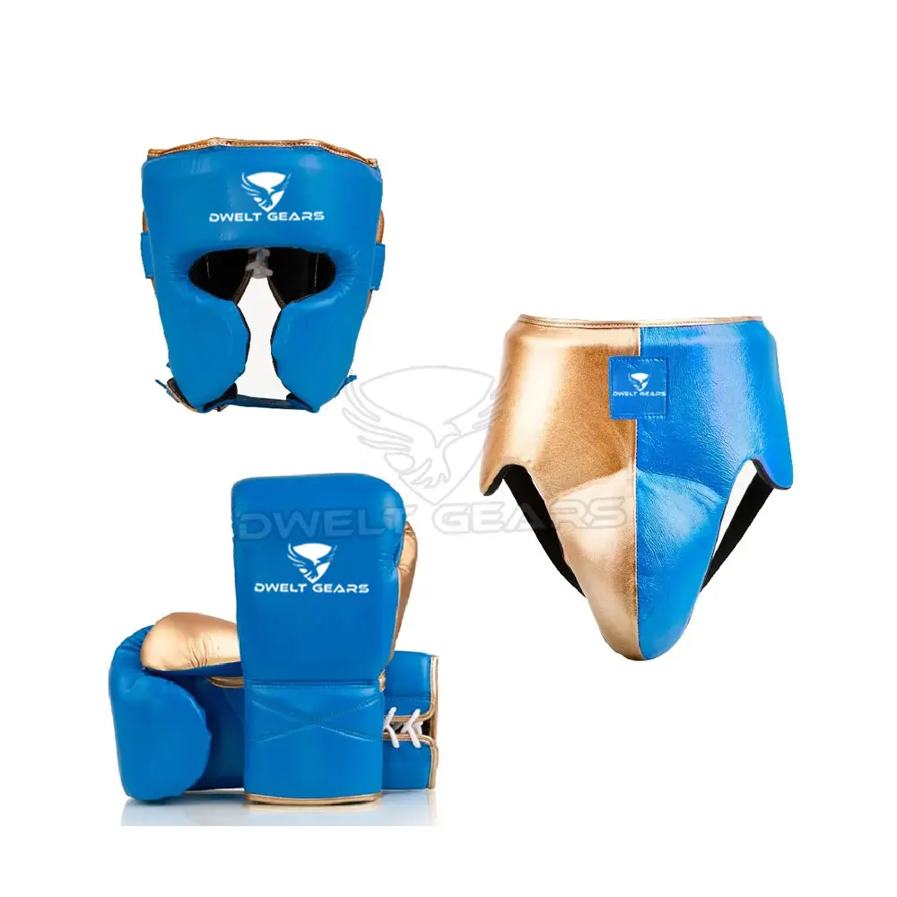 High Quality Boxing Sparring Set New Custom logo Black Lace Up Winning Boxing Sets Genuine Leather Sparring Set