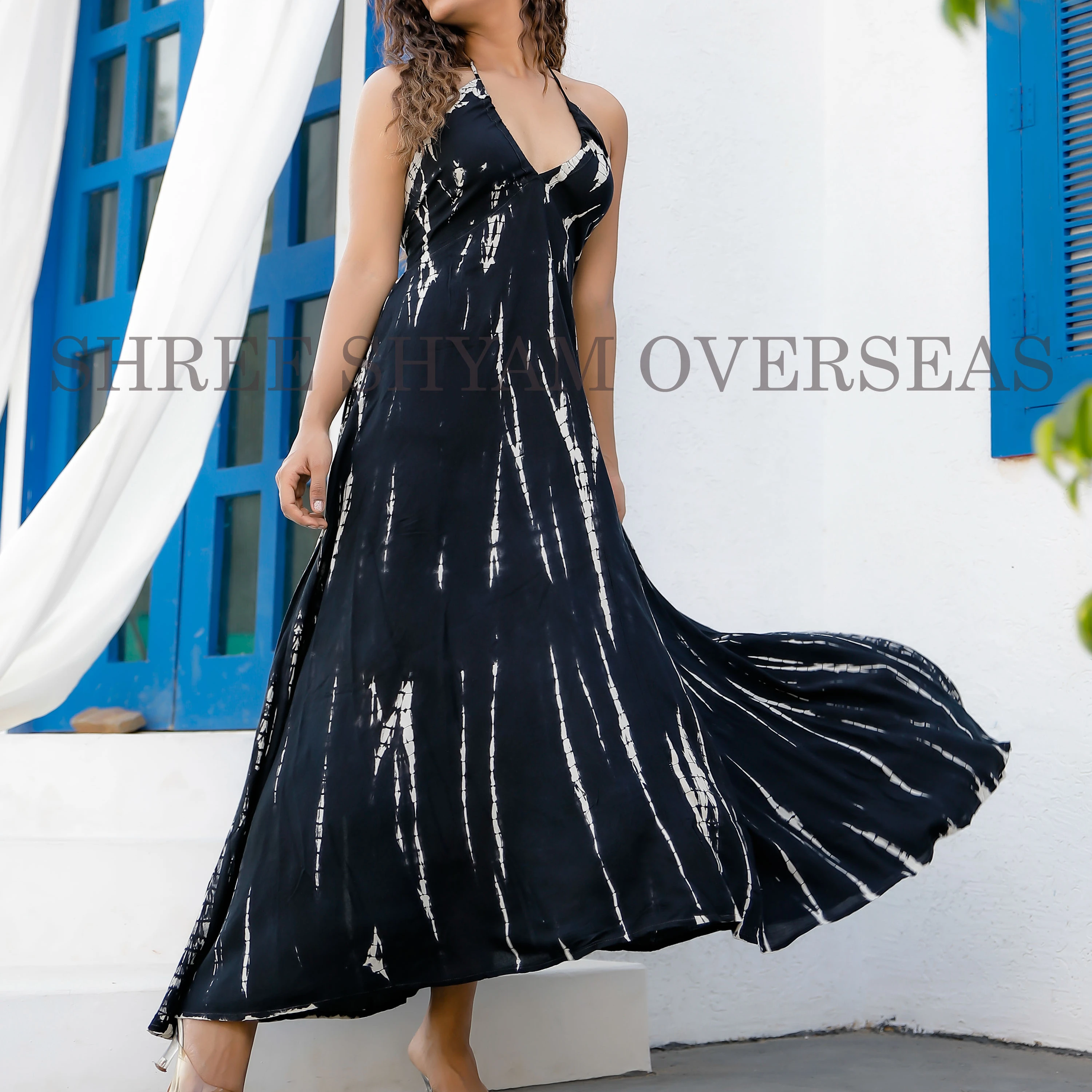 New Summer Collection 2023 Tie Dye Long Dress Casual Wear