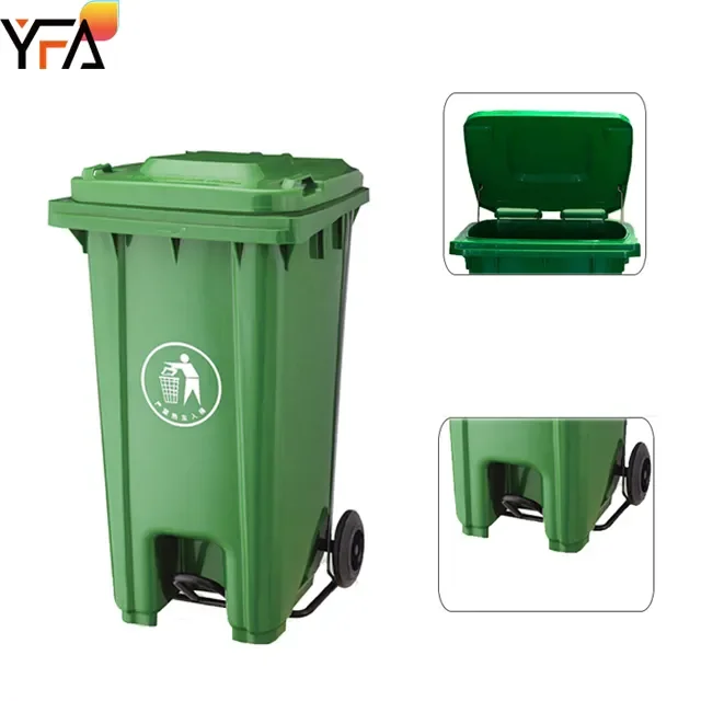 100/120/240 Liter Outdoor Plastic Garbage Bins Container Recycling Wheelie Bin Trash Can Mobile Garbage Bins