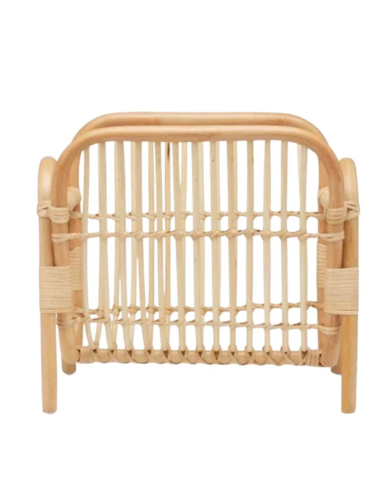 High Quality Rattan Magazine Rack Storage Basket Storage For Magazine And Book OEM Acceptable Custom from Vietnam