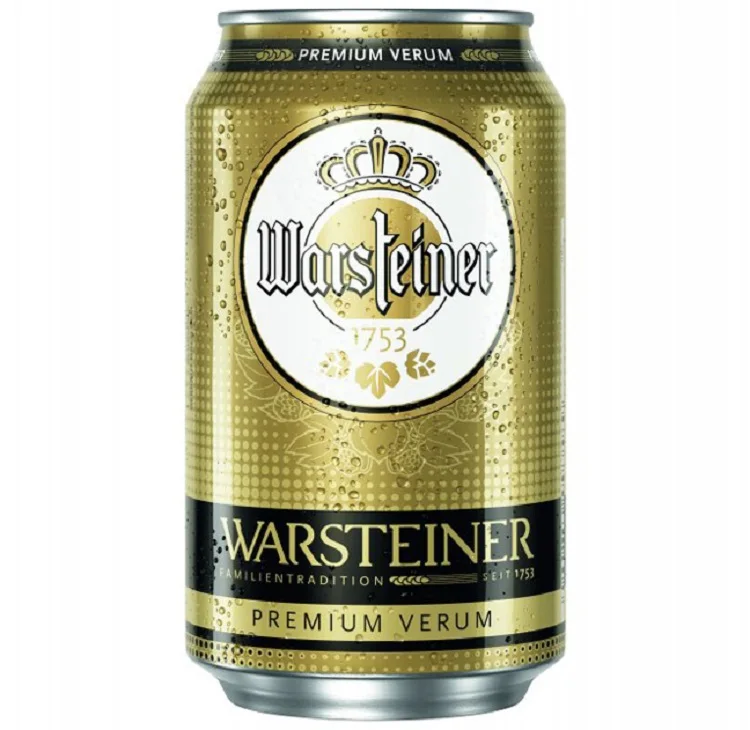Trusted Supplier Hot Selling Refreshing Clean Taste 4.8% Alcohol Contain German Pilsner Style Warsteiner Beer at Wholesale Price