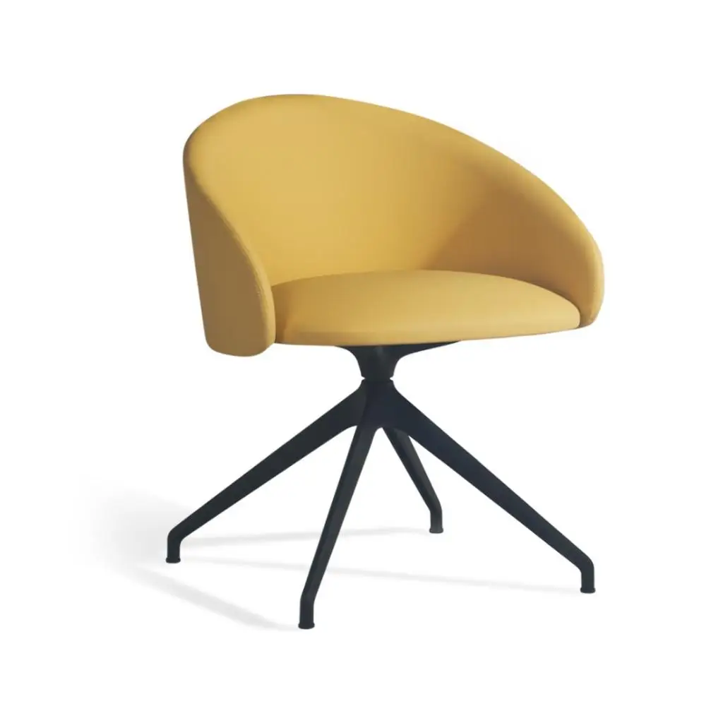 Glera-K Swivel Soft VALENCIA PINK - Black Armchair PPT1131