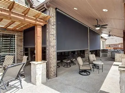 Zip Track indoor Blinds Aluminium Tube Fabricator Electric Zip Track Waterproof Blind