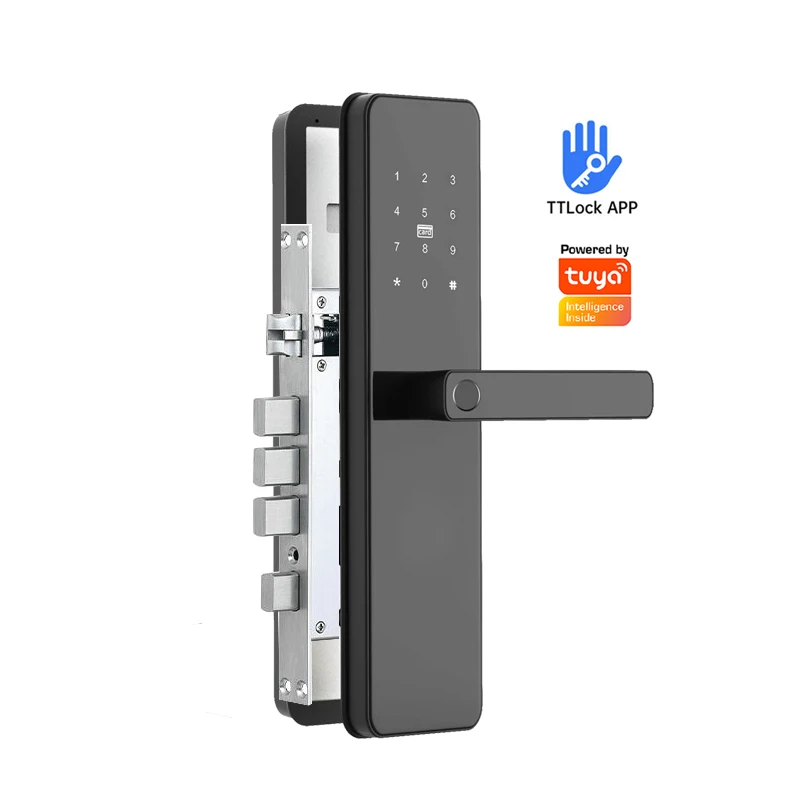 Cerradura Inteligente Con WiFi Tuya App Electronic Fechadura Digital Biometric Fingerprint Door Handle Keyless TTlock Smart Lock