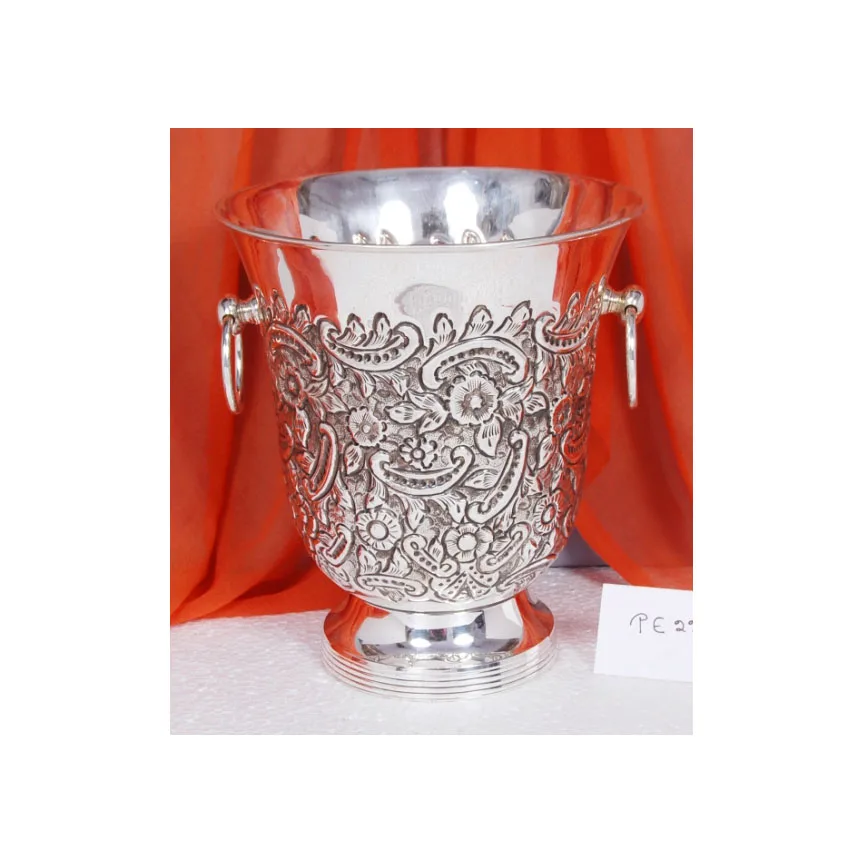 Bar Accessories Wine Cooler Bird And Leaf Design Handcrafted Beverage Tub New Premium Quality Metal Beer Chiller Ice Basket