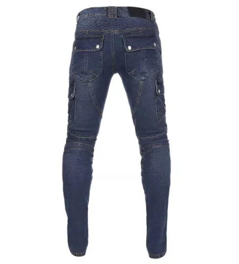 Motorbike Riding Jeans Men Denim Jeans Motocross Racing Pants with Protections zippers stretch denim pant for bike racer