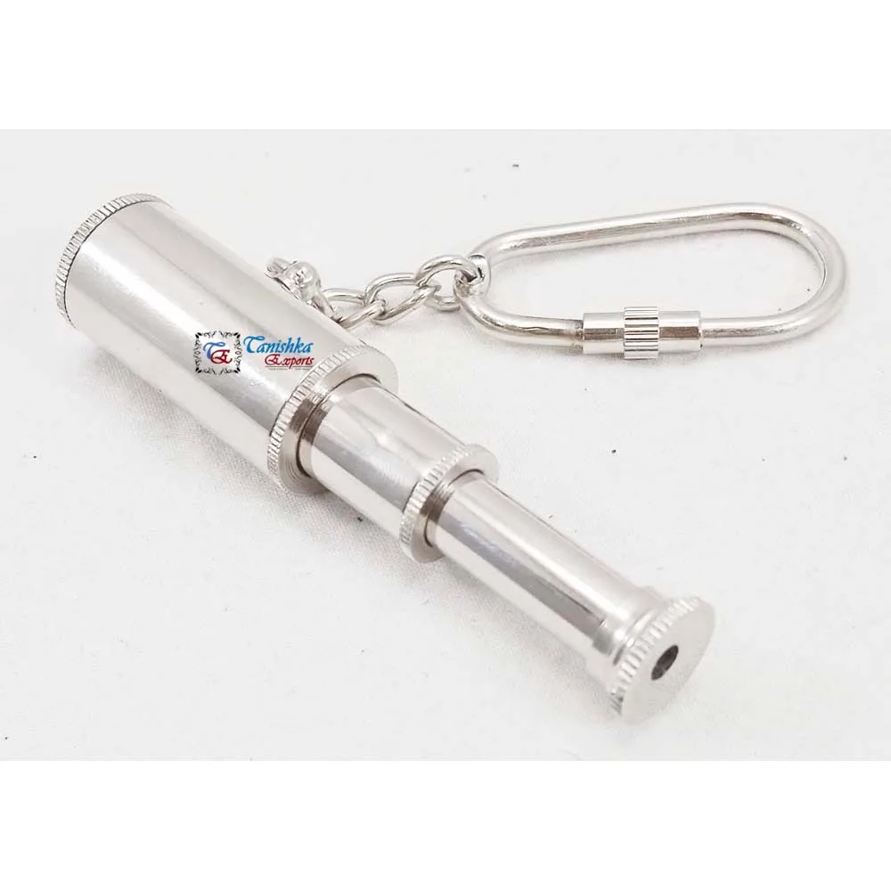 Miniature Telescope Keychain Brass Metal Unique Gift Keychain Bike Car Cycle Vintage Modern Upgraded Telescope Keychain