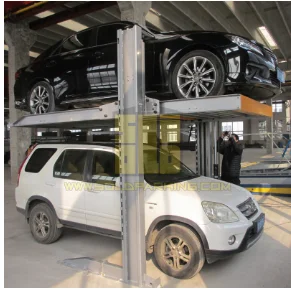 Car Vehicle Double 2 Level Mechanical Parking Lift Car Stacker 2 Post Parking Lift With CE