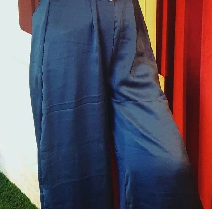 India Ethnic Fashionable Handworked Handcrafted Occasionally Traditional Elegant Classic Designer Blue Jump Suit Gown