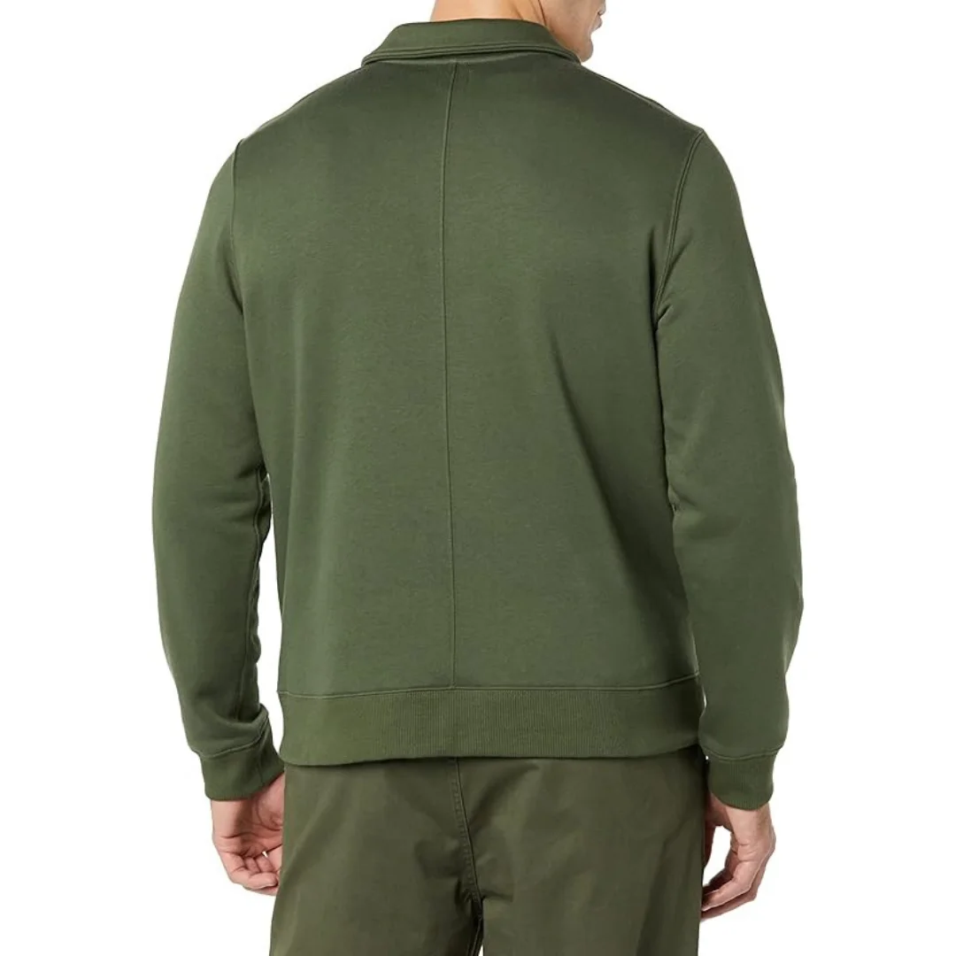 Men Front Pocket Quarter Zip Long Sleeve Pullover Sweatshirt Custom Logo Design High Quality Half Zipper Sweatshirts